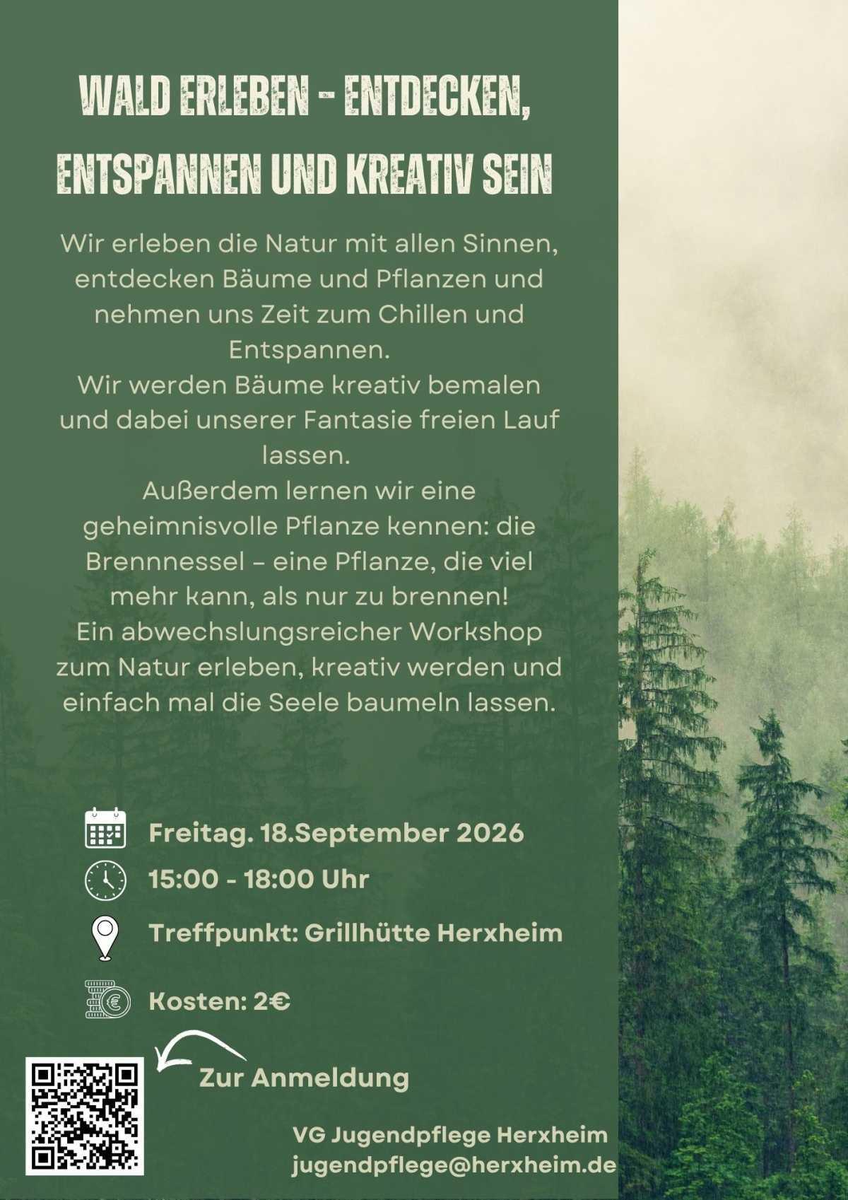 Jugendpflege Herxheim: Waldtag mit Kathrin 