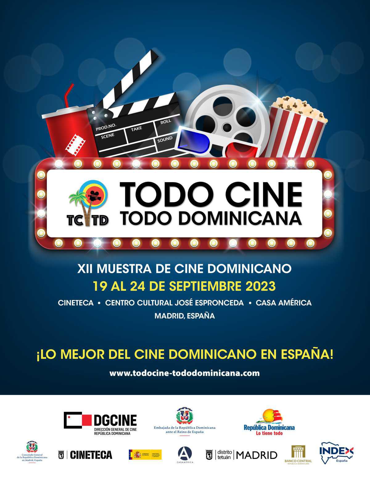 La embajada de República Dominicana en España organiza la XII edición de la muestra de cine dominicano.