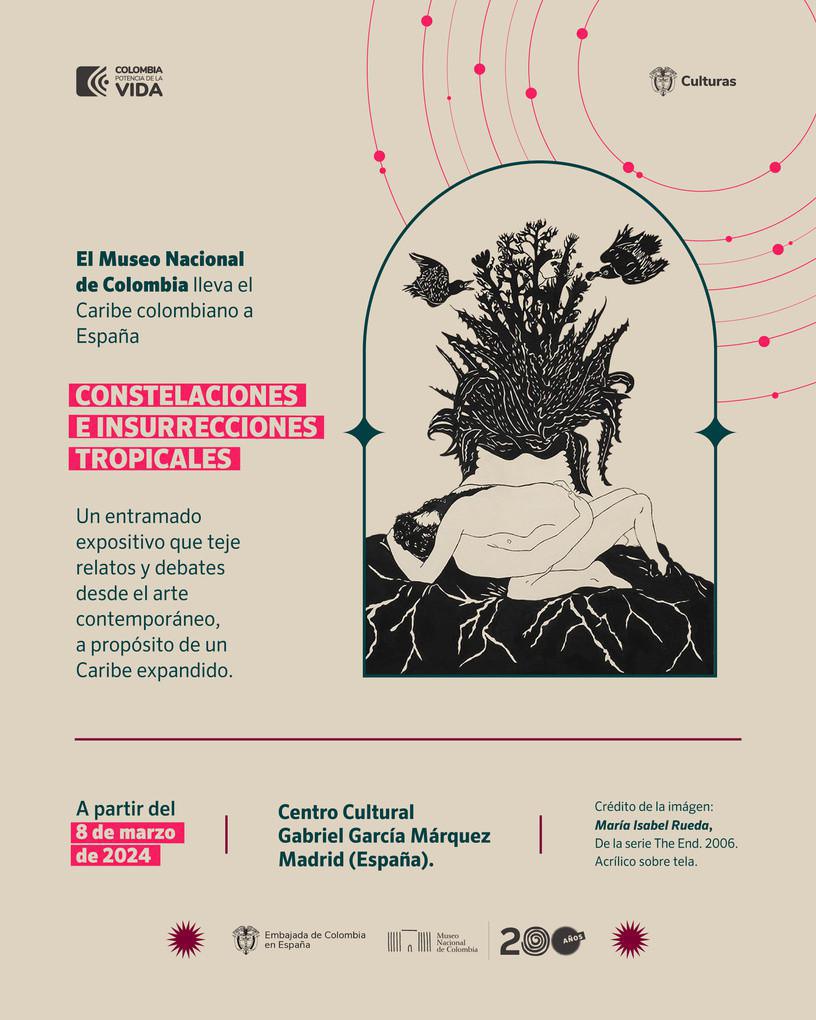 La Embajada de Colombia en España y el Museo Nacional de Colombia abren la exposición “Constelaciones e insurrecciones tropicales”