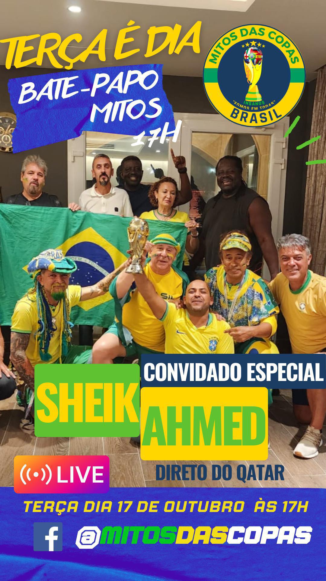 Terça-feira 16/10 às 17h, Bate-Papo Mitos - convidado Sheik Ahmed