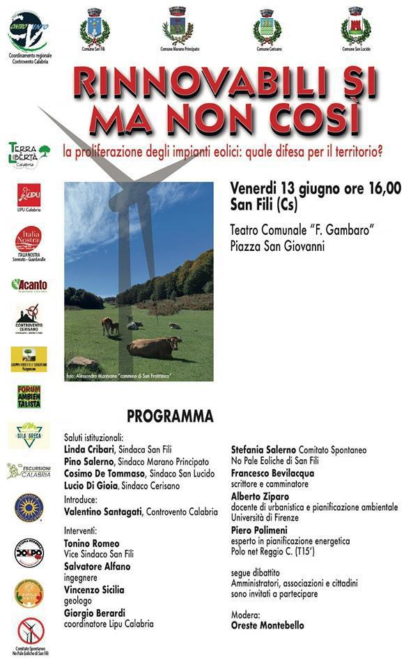 Rinnovabili sì, ma non così! (inizio ore 16.00) Rinnovabili sì, ma non così! (inizio ore 16.00)