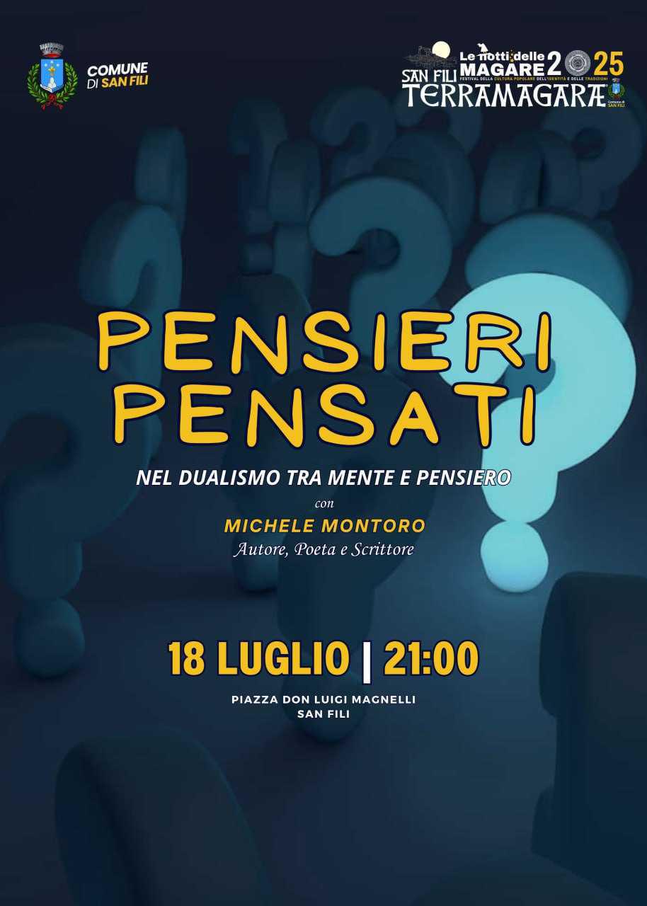 Pensieri Pensati (start h. 21.00) Pensieri Pensati (start h. 21.00)
