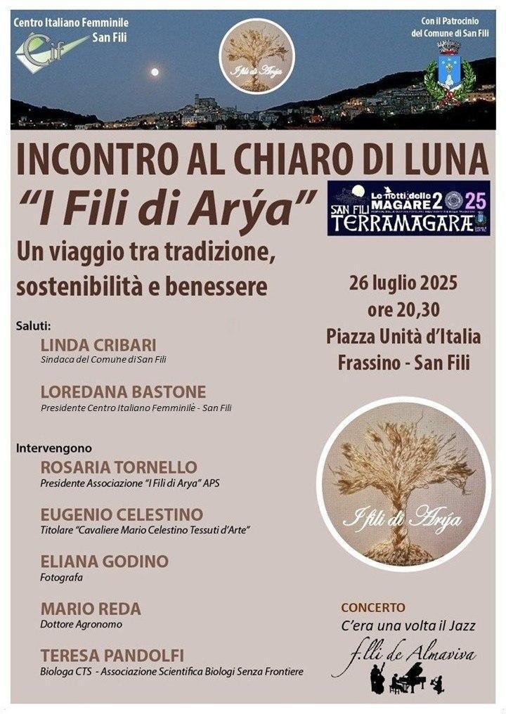 Incontro al Chiaro di Luna "I Fili di Arýa" (start h. 20.30)