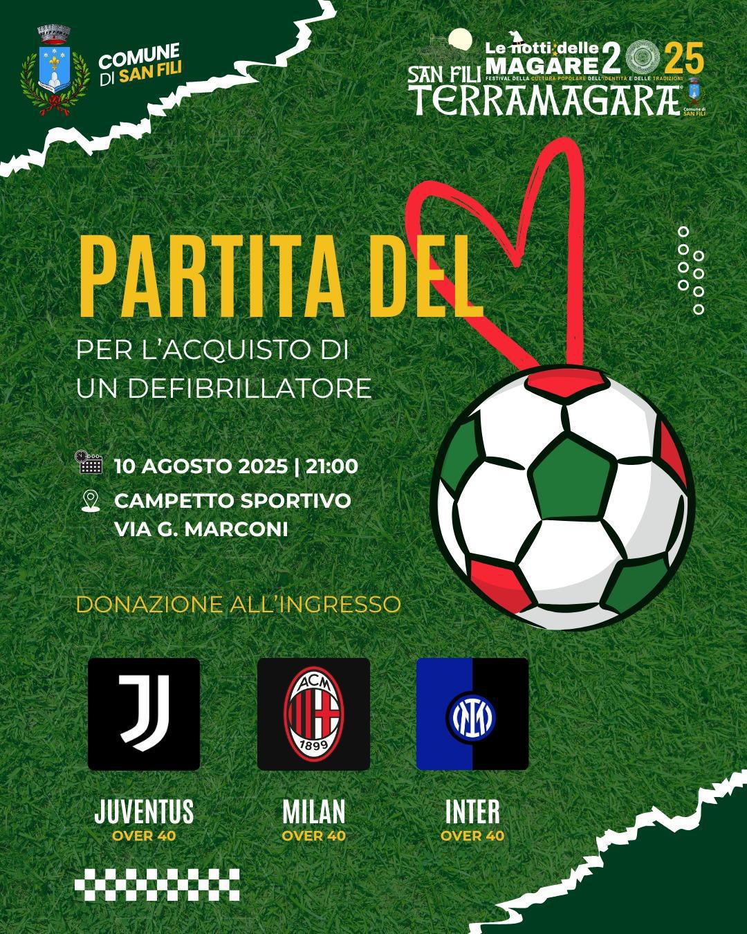Partita del Cuore (start h. 21.00)