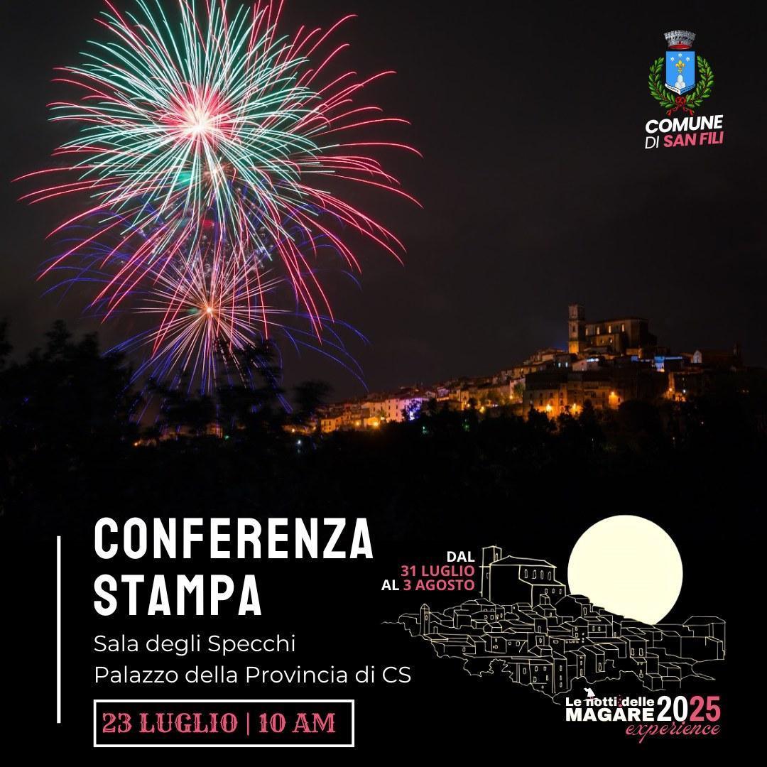 Le Notti delle Magare 2025 - Conferenza Stampa Ufficiale (inizio ore 10:00) Le Notti delle Magare 2025 - Conferenza Stampa Ufficiale (inizio ore 10:00)