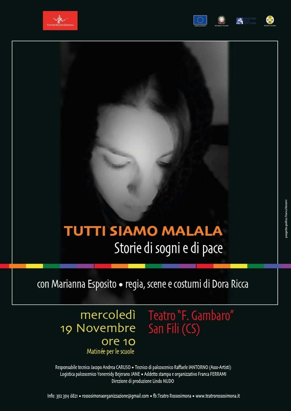 Tutti Siamo Malala - Storie di sogni e di pace (inizio ore 10:00)
