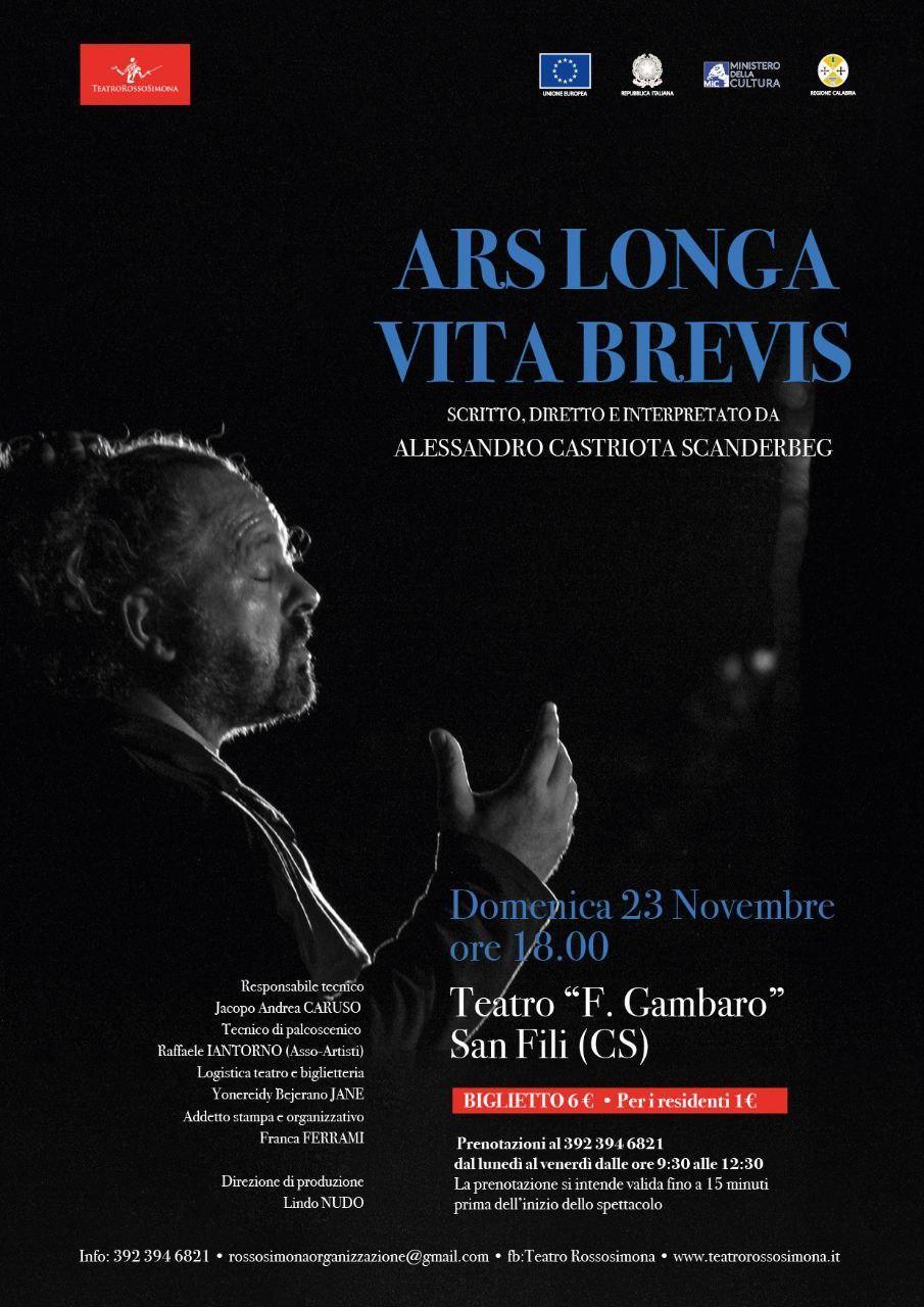 ARS Longa Vita Brevis (inizio ore 18:00)