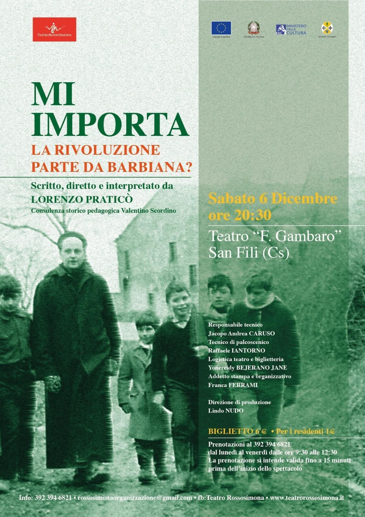 Mi Importa - La Rivoluzione parte da Barbiana? (inizio ore 20:30)