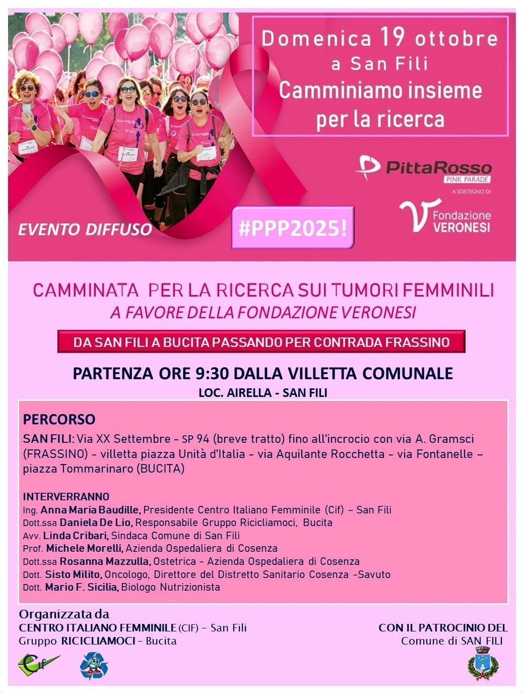 Camminata per la ricerca sui tumori femminili (Partenza ore 9:30)
