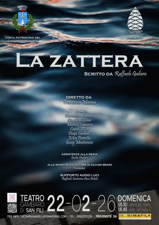 Spettacolo Teatrale "La Zattera" (Apertura porte: ore 18:30 - Inizio spettacolo: ore 18:45)