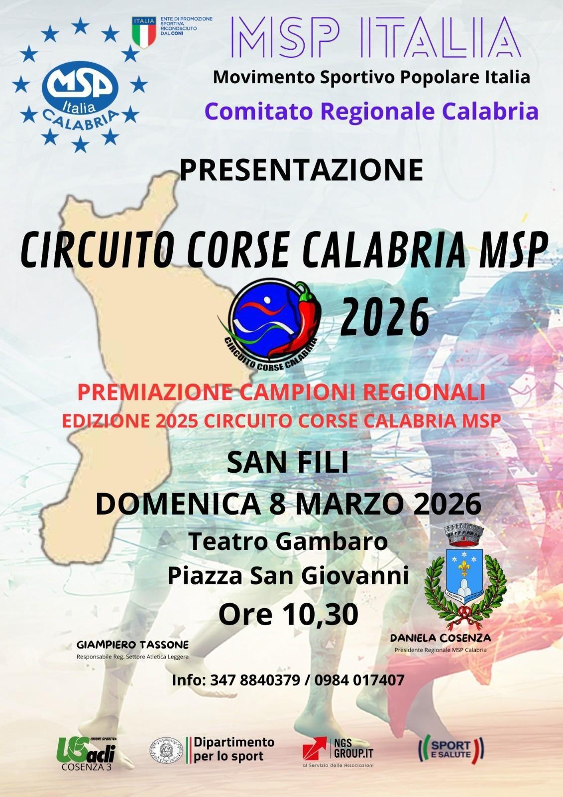 Circuito Corse Calabria MSP 2026 (inizio ore 10:30)
