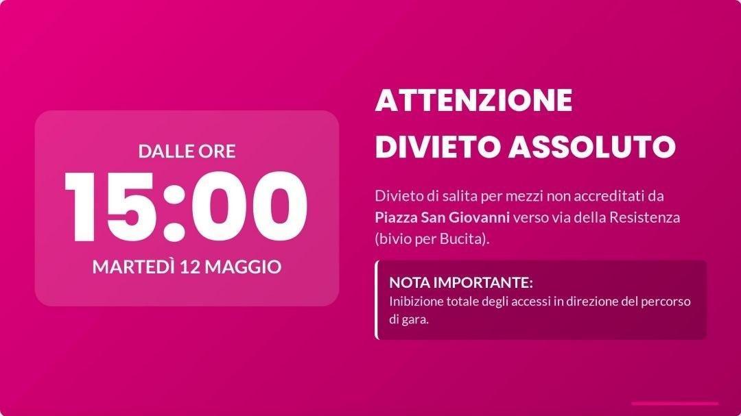 109° Giro d'Italia (passaggio tra le 16:30 e 16:50)