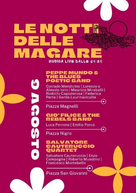 "Le Notti delle Magare" MUSICA LIVE (inizio ore 21:30)