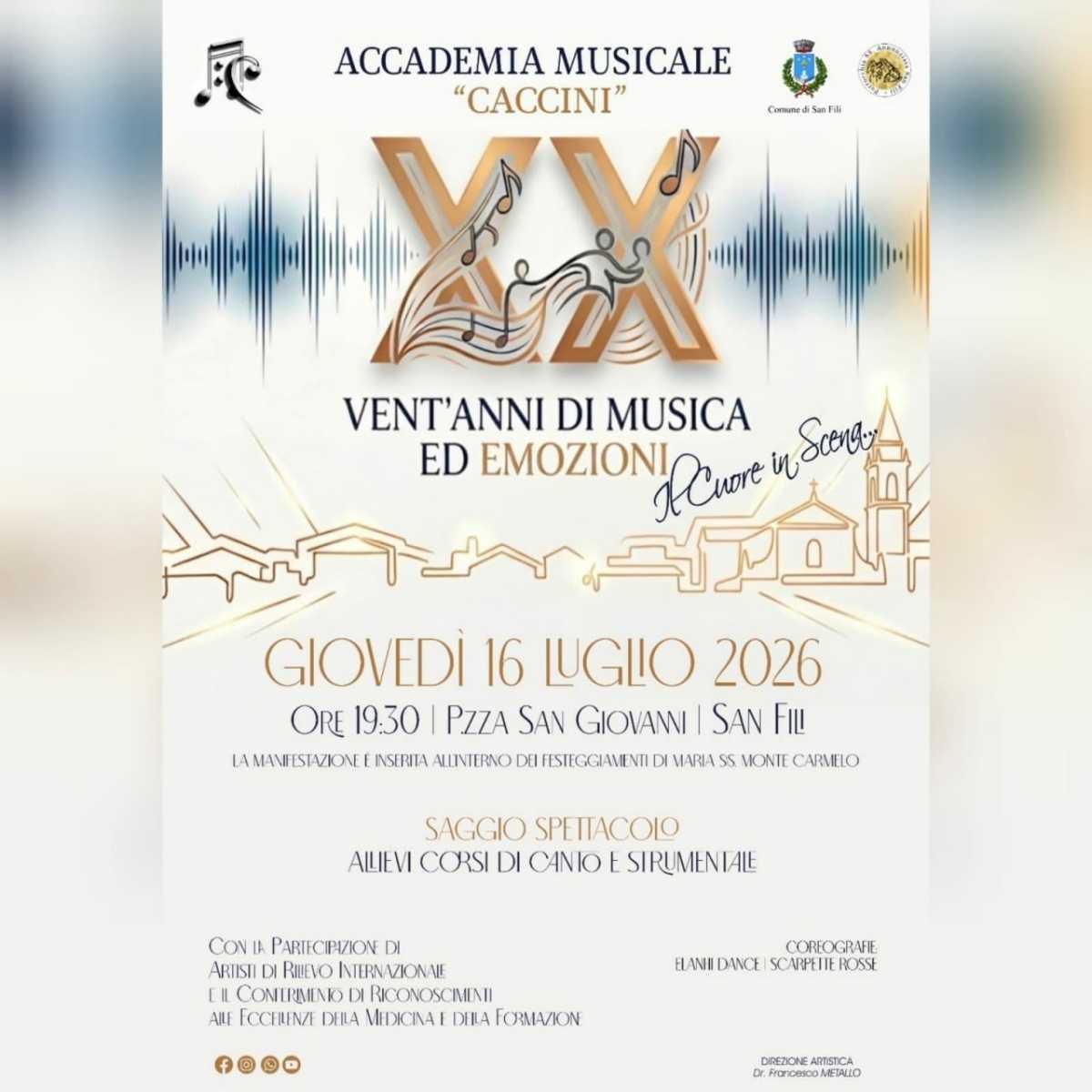 XX Saggio Spettacolo dell'Accademia Musicale "Caccini" (inizio ore 19.30)