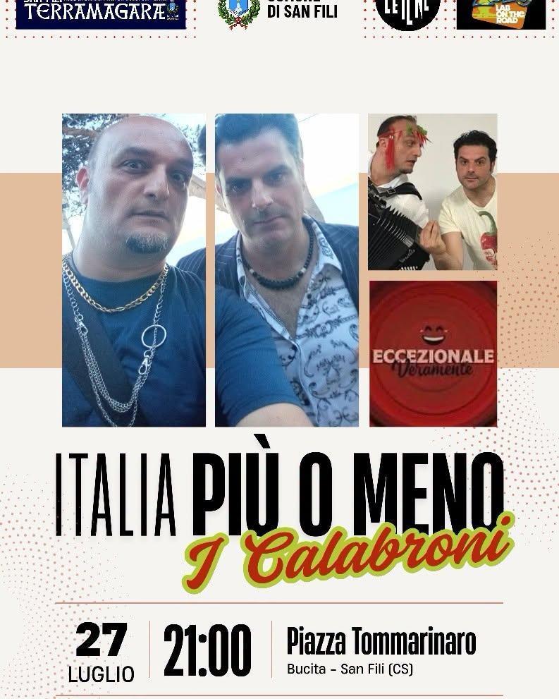 I Calabroni- Italia Più o Meno (Inizio ore 21.00)