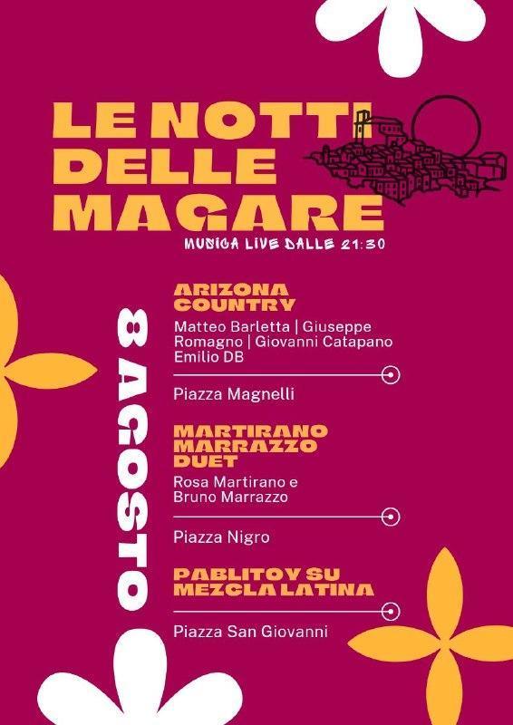 "Le Notti delle Magare" MUSICA LIVE (inizio ore 21:30)
