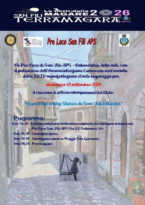 Estemporanea di Pittura "Scorci dei centri storici di San Fili e Bucita" (dalle ore 8.30)