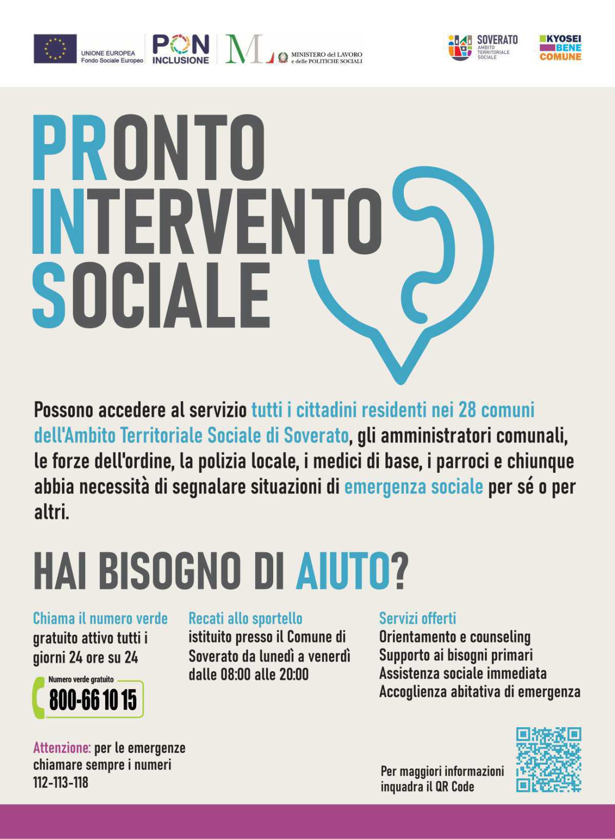 Pronto Soccorso Sociale Pronto Soccorso Sociale