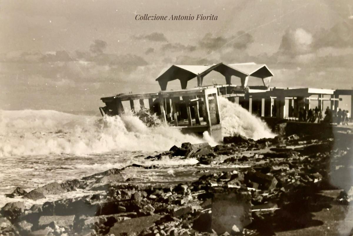 Le Terme di Soverato, dopo la mareggiata del 19 gennaio 1972