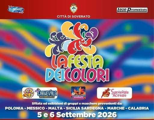 Festa dei Colori – 2ª Edizione Gran Sfilata In Maschera - Per Le Vie Della Città (inizio ore 19.00)