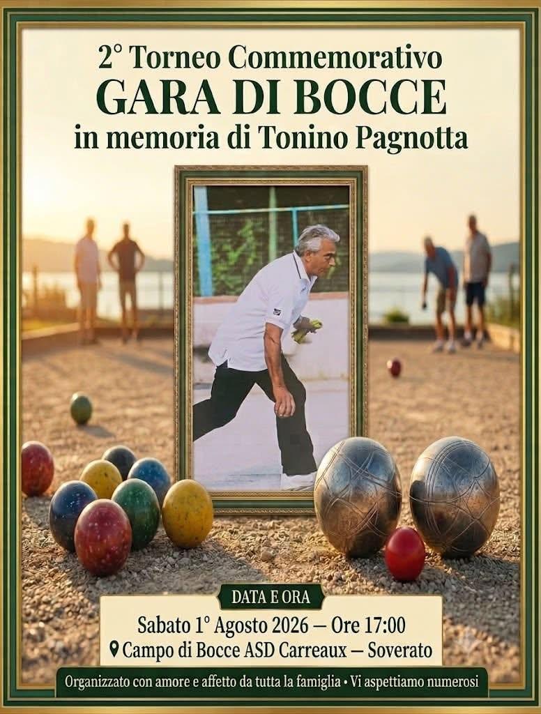 2° Torneo Commemorativo GARA Dl BOCCE in memoria di Tonino Pagnotta (inizio ore 17:00)