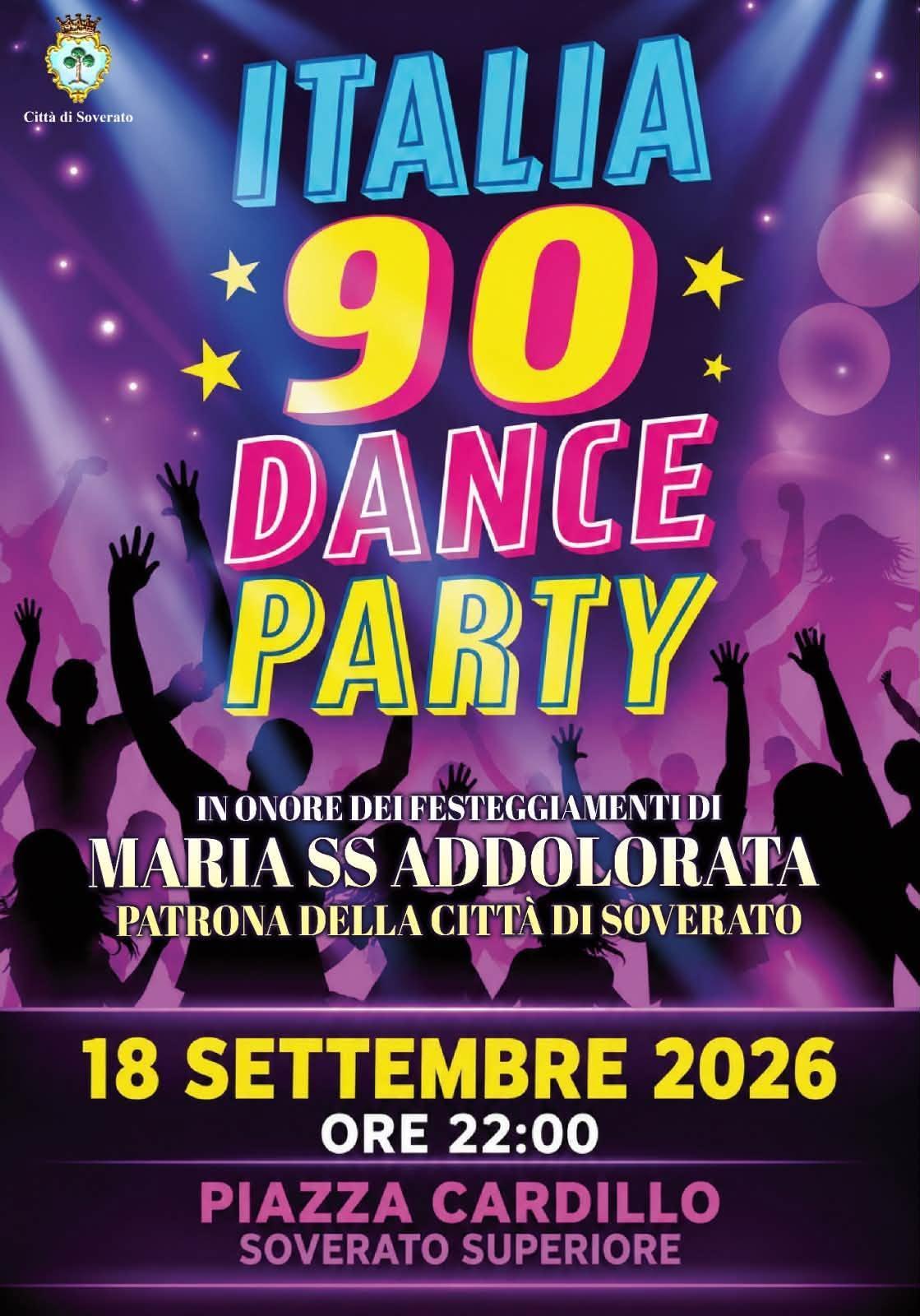 "Italia 90 Dance Party" (inizio ore 22:00)