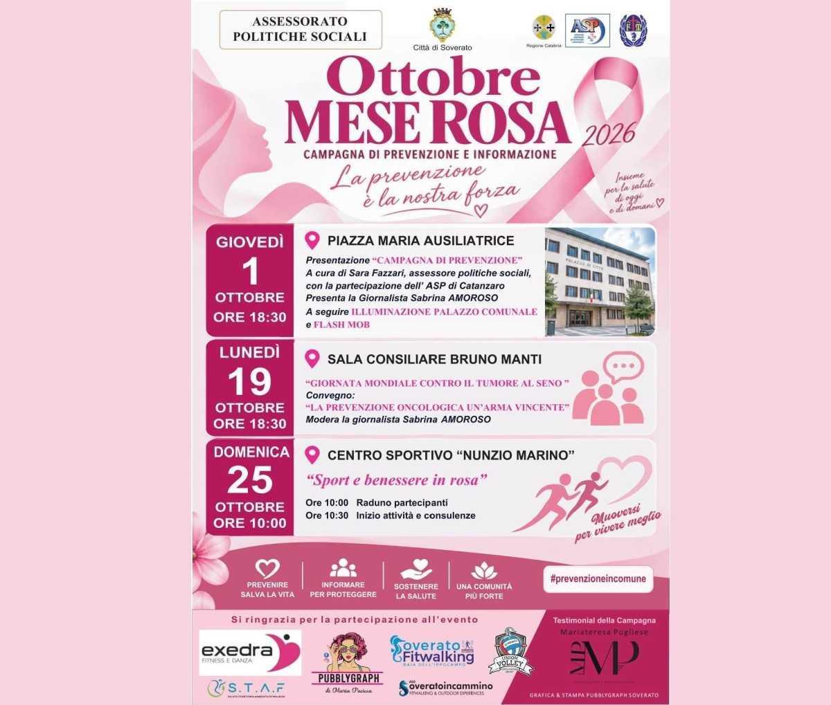 Ottobre Mese Rosa - La Prevenzione è la Nostra Forza (Inizio ore 18.30)