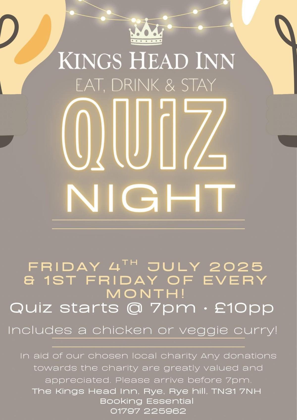 Quiz Night & Curry @ The Kings Head 