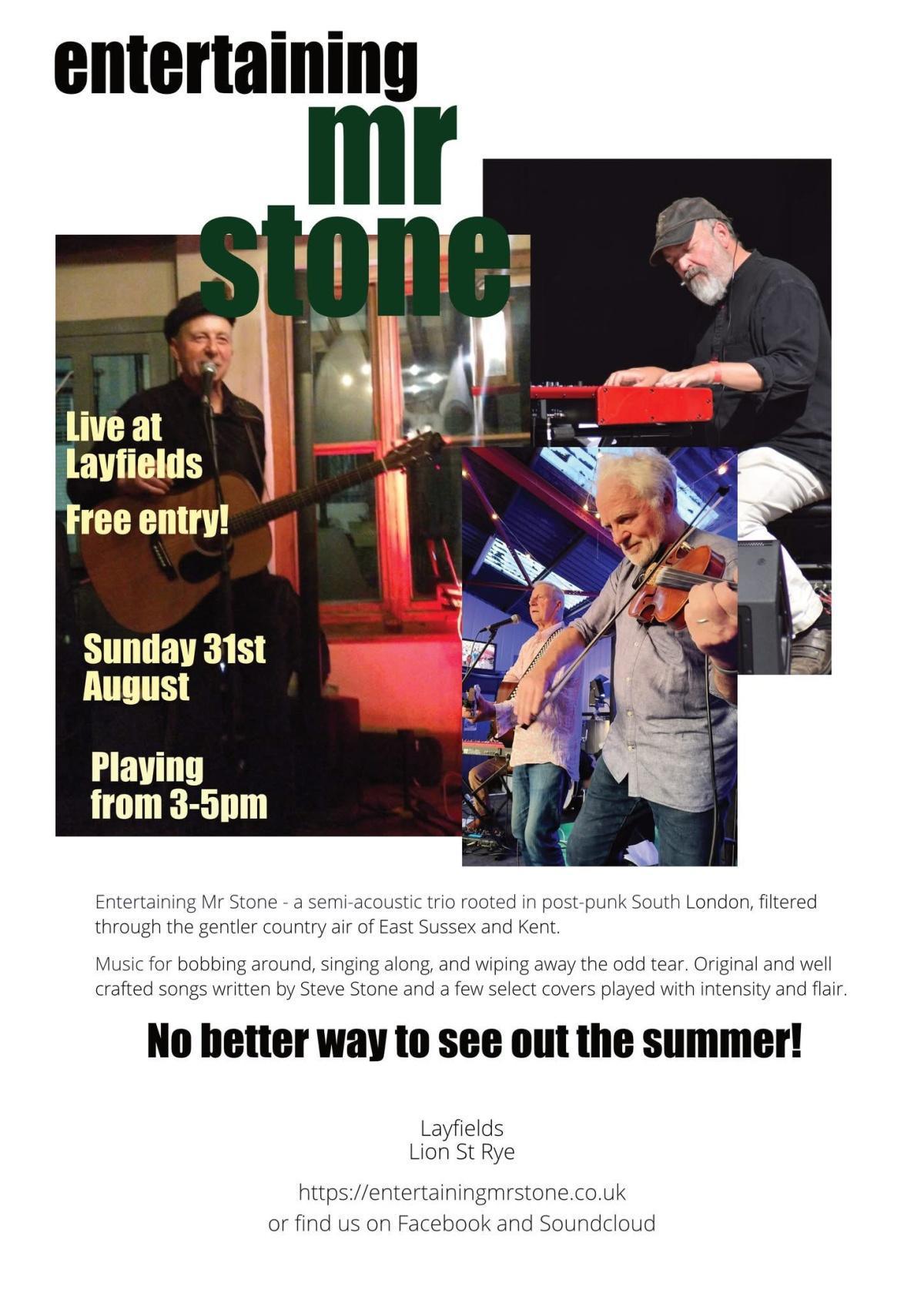 🎶 Entertaining Mr Stone @ Layfield’s Bar 