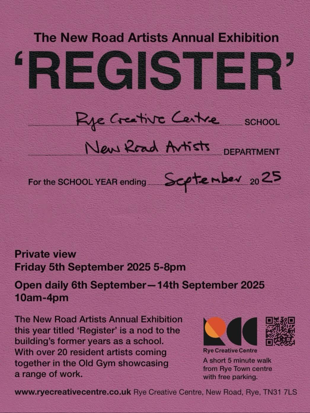Register Exhibition @ Rye Creative Centre