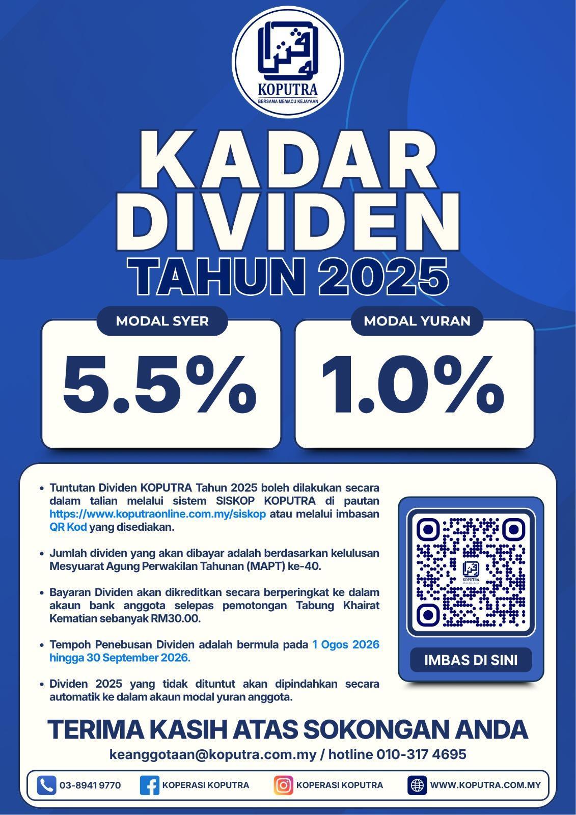 Permohonan Pengeluaran Dividen KOPUTRA