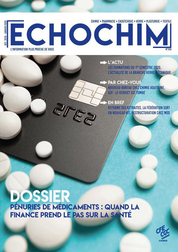 ECHOCHIM Pénurie de médicaments Janvier 2020