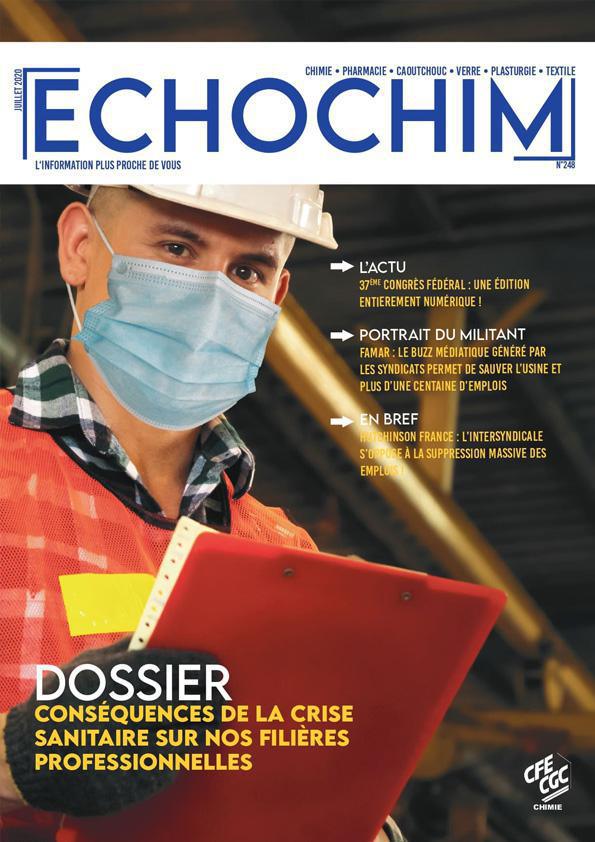 ECHOCHIM Conséquences de la crise sanitaire sur nos filières proessionnelles Juillet 2020