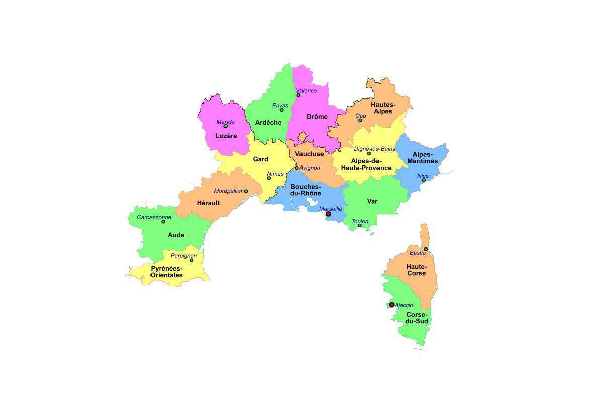 Carte et départements