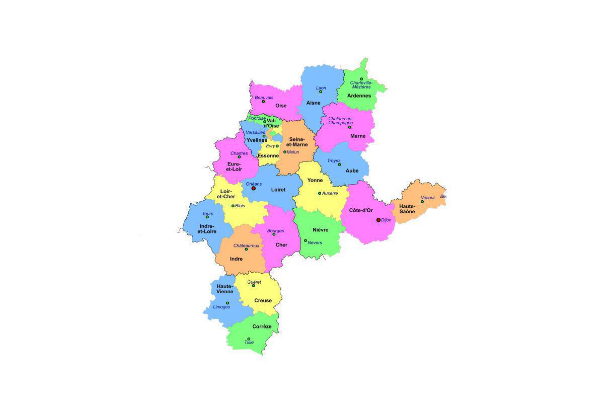 Carte et départements