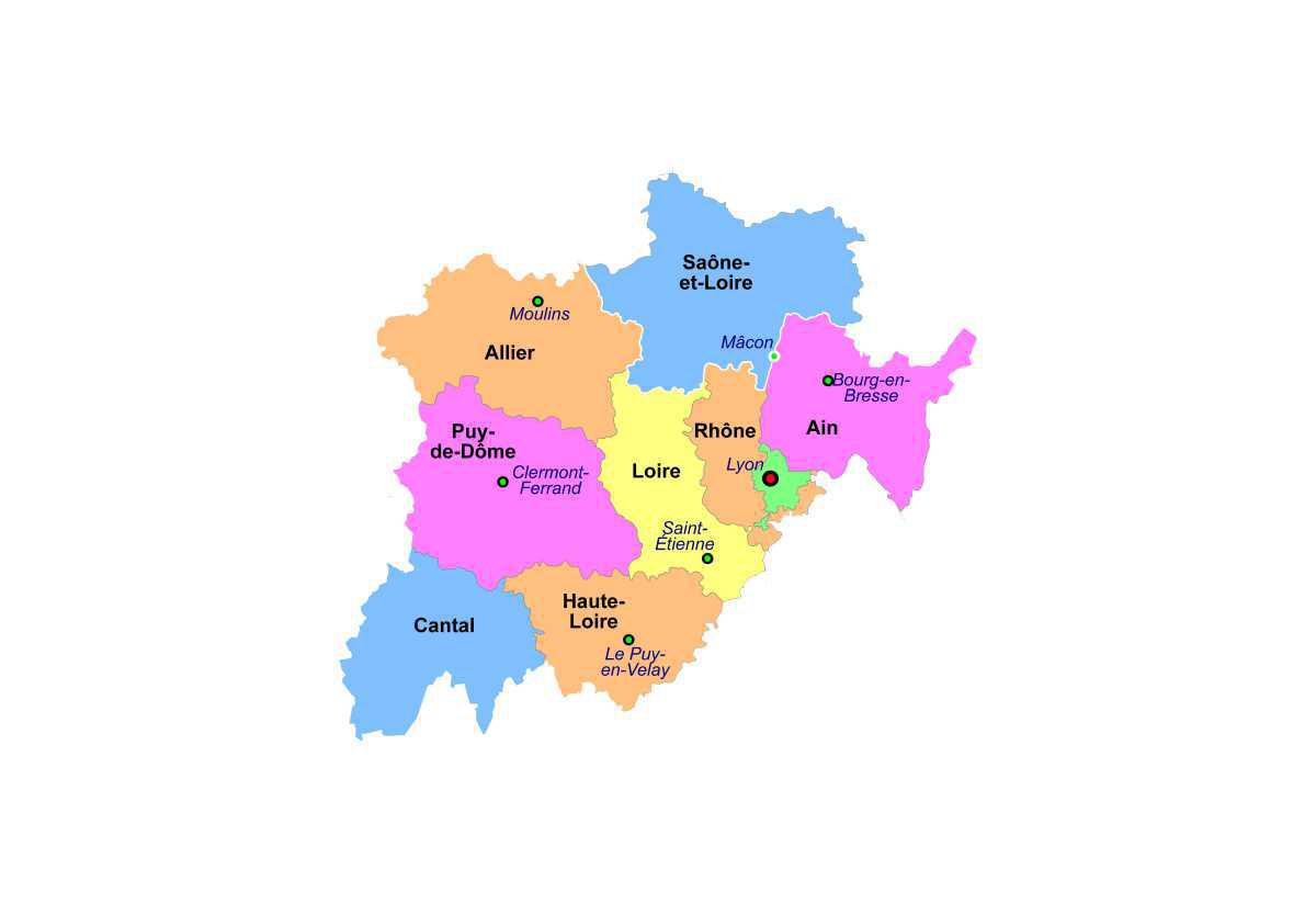 Carte et départements