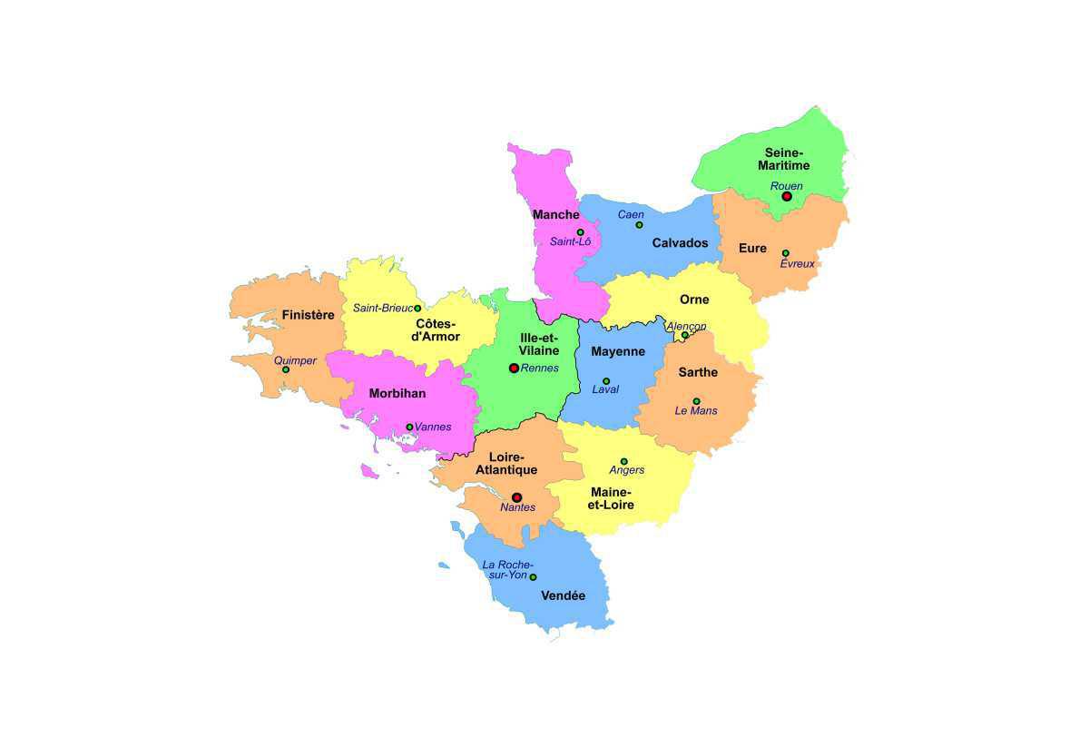 Carte et départements