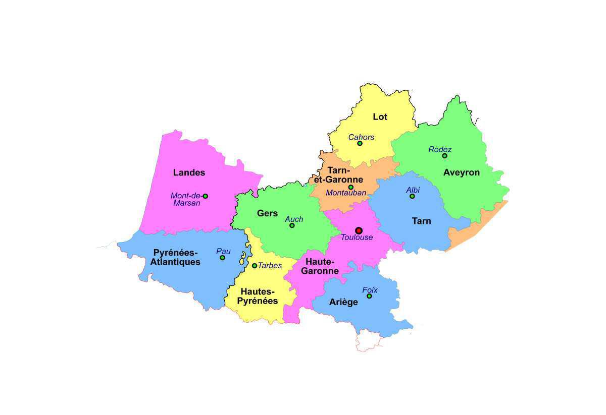 Carte et départements