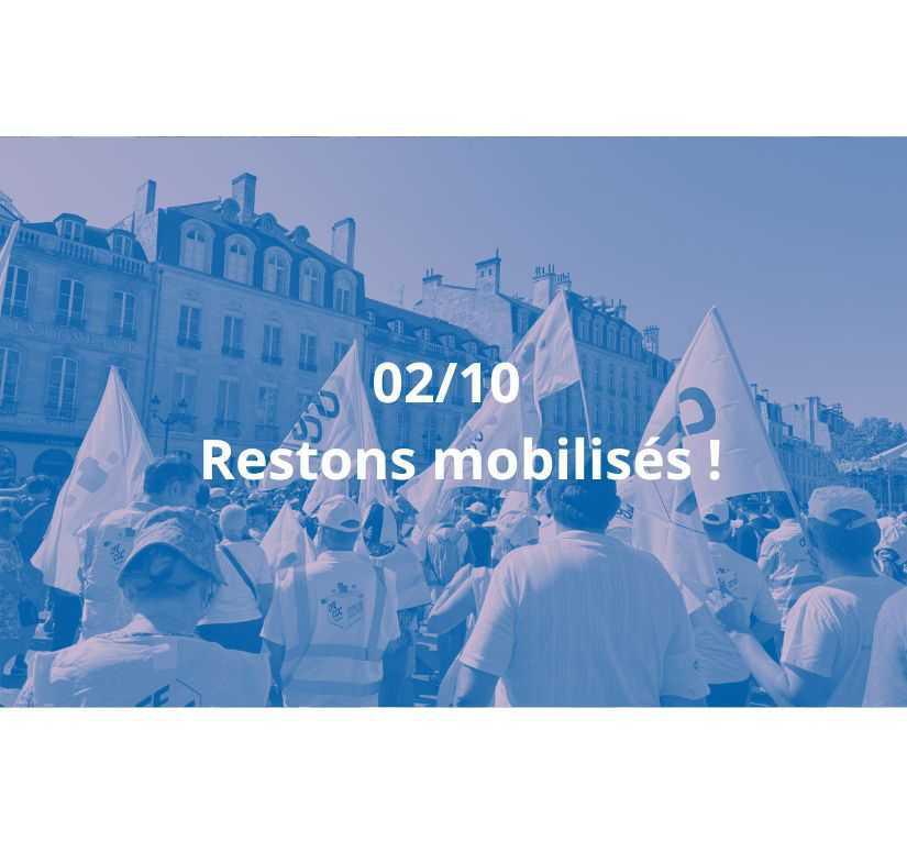 L’intersyndicale appelle à une mobilisation massive le 2 octobre !