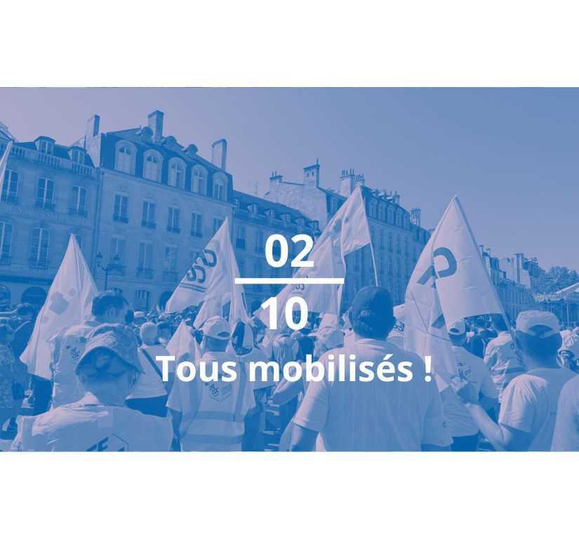 La carte de la mobilisation du 2 octobre La carte de la mobilisation du 2 octobre