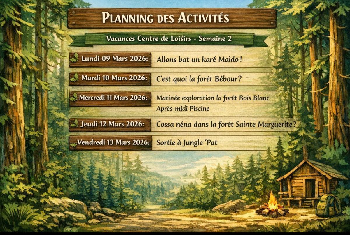 Inscription Centre de Loisirs Vacances Mars 2026
