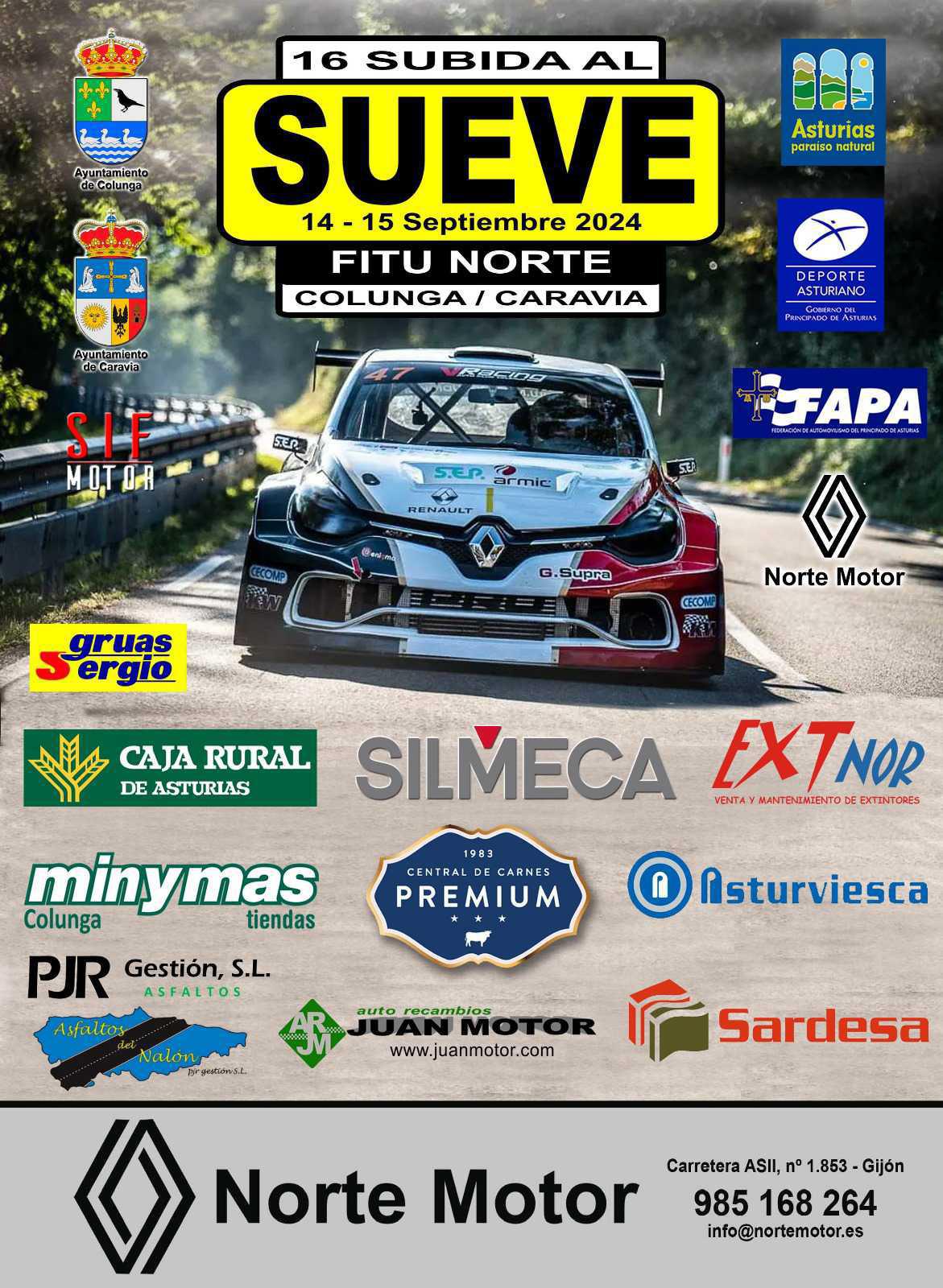 Cartel oficial de la 16 Subida al sueve Cartel oficial de la 16 Subida al sueve