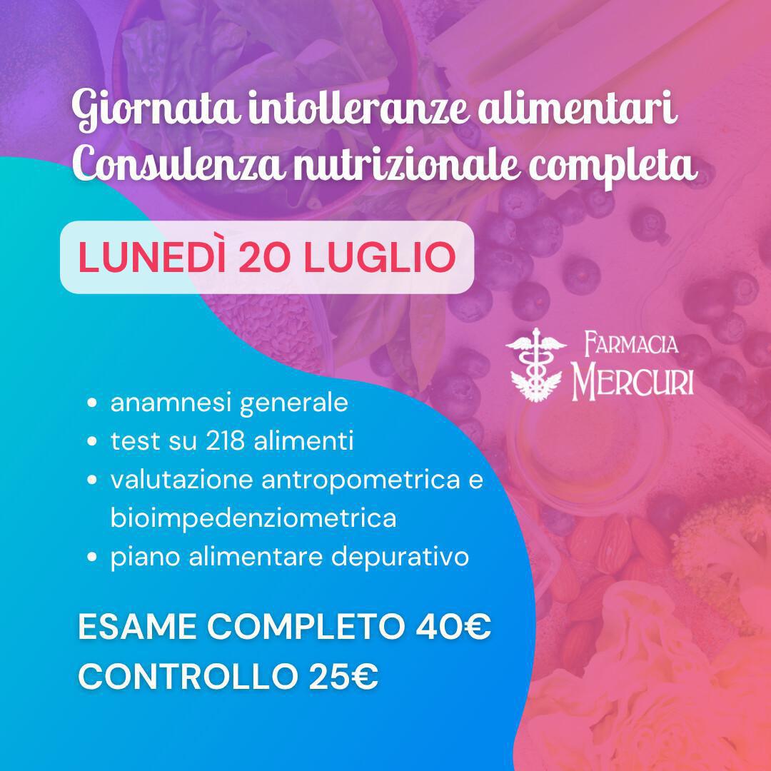 Giornata intolleranze alimentari