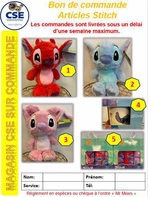 Commande d'articles Stitch