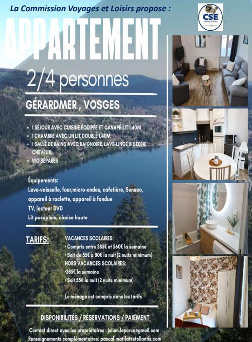 Location appartement à Gerardmer dans les voges