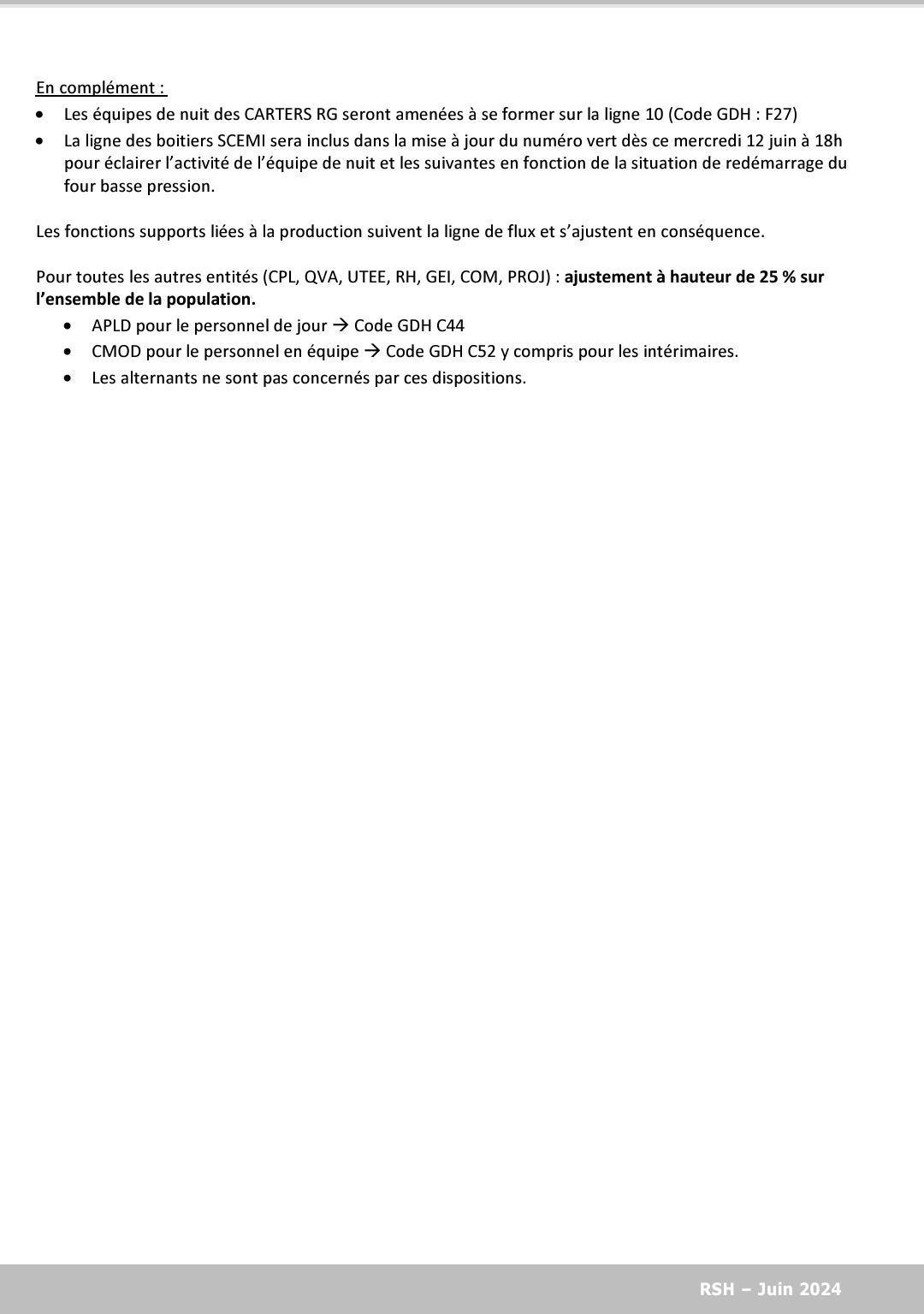 CSE extra du mercredi 12 juin 2024