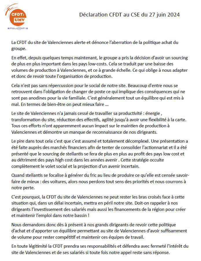 CSE ORDINAIRE du 27/06/24