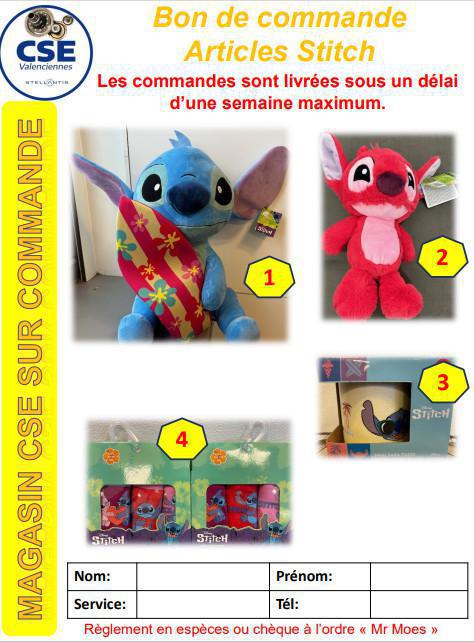 Commande articles Stitch
