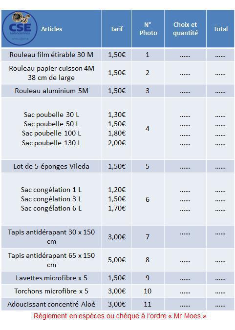 Produits ménagers