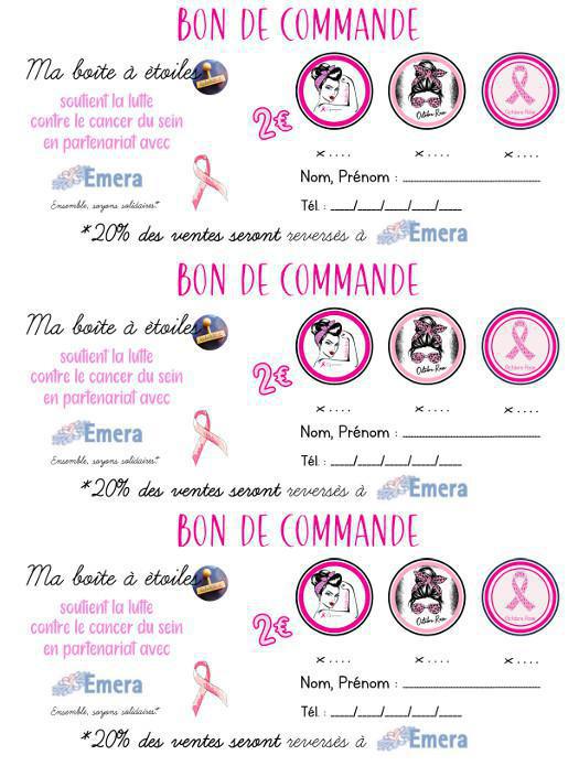 Bon de commande badge Octobre rose